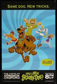 6j499 WHAT'S NEW SCOOBY-DOO tv poster '03 wacky artwork, same dog, new tricks!
