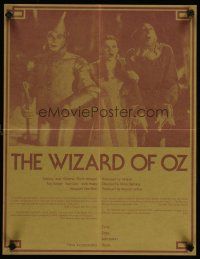 6j689 WIZARD OF OZ college showing special 17x22 R70s Victor Fleming, Judy Garland, classic!