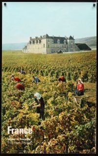 6j156 FRANCE French travel poster '60s Bourgogne, great image of country estate!
