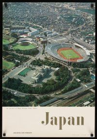 6j178 JAPAN Japanese travel poster '70s great image of Meiji Olympic Park!