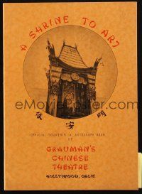 6p075 GRAUMAN'S CHINESE THEATRE softcover book '43 great images & articles about the theater!