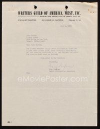 6p029 MOBY DICK letter '56 to John Huston telling him Ray Bradbury is getting sole writing credit!