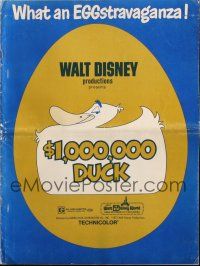 6p594 $1,000,000 DUCK pressbook '71 everyone quacks up at Disney's 24-karat layaway plan!