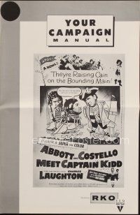 6p599 ABBOTT & COSTELLO MEET CAPTAIN KIDD pb R60 art of pirates Bud & Lou with Charles Laughton!