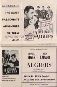 6p604 ALGIERS pressbook R53 Charles Boyer loves sexiest Hedy Lamarr, but he can't leave the Casbah!