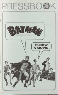 6p626 BATMAN pressbook '66 DC Comics, great images of Adam West & Burt Ward w/villains!