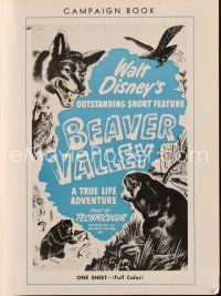6p632 BEAVER VALLEY pressbook '50 Walt Disney's True Life outstanding short feature!