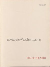 6p050 STILL OF THE NIGHT screening program '82 Roy Scheider & Meryl Streep, if looks could kill!