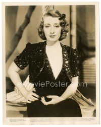 6m109 BACK IN CIRCULATION 8x10 still '37 seated portrait of Joan Blondell with her hand on hip!