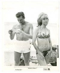 6m120 BEACH BALL 8x10 still '65 Edd Byrnes with sexy blonde Chris Noel in bikini by Vespa!