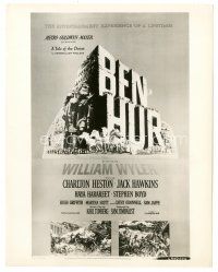 6m125 BEN-HUR 8x10 still '60 great artwork of the one-sheet from William Wyler classic epic!