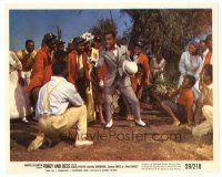 6m034 PORGY & BESS color 8x10 still '59 crowd watches Sammy Davis Jr. talk to man on his knees!