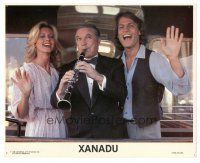 6m042 XANADU 8x10 mini LC '80 Gene Kelly with clarinet between Olivia Newton-John & Michael Beck!