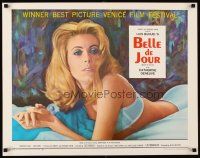 6r049 BELLE DE JOUR 1/2sh '68 Luis Bunuel, close up of sexy Catherine Deneuve!