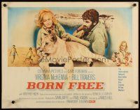 6r065 BORN FREE 1/2sh '66 great image of Virginia McKenna & Bill Travers with Elsa the lioness!