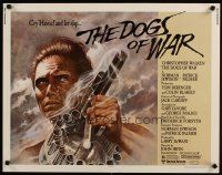 6r105 DOGS OF WAR 1/2sh '81 great artwork of Christopher Walken with really BIG gun!
