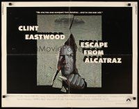 6r109 ESCAPE FROM ALCATRAZ int'l 1/2sh '79 cool artwork of Clint Eastwood busting out by Lettick!