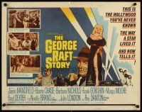 6r129 GEORGE RAFT STORY 1/2sh '61 art of sexy Jayne Mansfield in fur & Ray Danton!