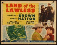 6r167 LAND OF THE LAWLESS 1/2sh '47 cowboy Johnny Mack Brown in western action!