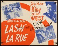 6r168 LASH LA RUE 1/2sh '50s wonderful images of Lash La Rue in action!