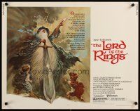 6r176 LORD OF THE RINGS 1/2sh '78 Ralph Bakshi cartoon, classic J.R.R. Tolkien novel, Jung art!
