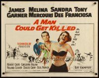 6r186 MAN COULD GET KILLED 1/2sh '66 James Garner, sexy Melina Mercouri, Sandra Dee, Franciosa!