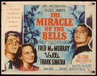 6r192 MIRACLE OF THE BELLS style A 1/2sh '48 art of Frank Sinatra, Alida Valli & Fred MacMurray!