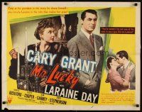 6r203 MR. LUCKY style B 1/2sh '43 great images of gambler Cary Grant & pretty Laraine Day!