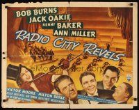 6r237 RADIO CITY REVELS style B 1/2sh '38 Bob Burns, Jack Oakie, Kenny Baker & sexy Ann Miller!