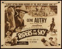 6r241 RIDERS IN THE SKY 1/2sh R56 Gene Autry's great song hit comes to life!