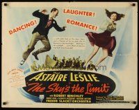 6r265 SKY'S THE LIMIT style A 1/2sh '43 Fred Astaire, Joan Leslie, it's a dance-filled holiday!