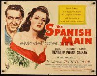 6r272 SPANISH MAIN style A 1/2sh '45 Maureen O'Hara, Paul Henreid, Walter Slezak, first color RKO!