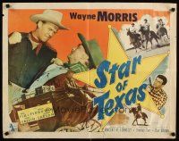 6r275 STAR OF TEXAS 1/2sh '53 great close up of Texas Ranger Wayne Morris about to punch bad guy!