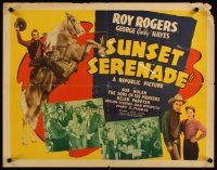 6r282 SUNSET SERENADE style A 1/2sh '42 singing cowboy Roy Rogers, Gabby Hayes & Helen Parrish!