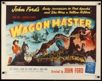 6r309 WAGON MASTER style B 1/2sh '50 John Ford, Ben Johnson, cool artwork of wagon train!