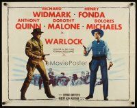 6r312 WARLOCK 1/2sh '59 Dorothy Malone, Henry Fonda, Anthony Quinn & Richard Widmark!