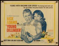 6r323 YOUNG DILLINGER 1/2sh '65 Nick Adams, Mary Ann Mobley, filmed with machine-gun speed!