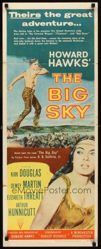 6r368 BIG SKY insert '52 Kirk Douglas in Howard Hawks' mighty adventure of the Great Northwest!