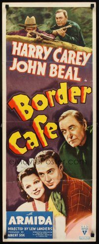 6r378 BORDER CAFE insert '37 Harry Carey, John Beal & pretty Armida in western action!