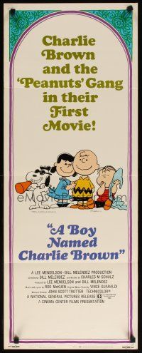 6r380 BOY NAMED CHARLIE BROWN insert '70 art of Snoopy & the Peanuts gang by Charles M. Schulz!