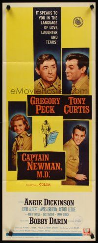 6r400 CAPTAIN NEWMAN, M.D. insert '64 Gregory Peck, Tony Curtis, Angie Dickinson, Bobby Darin