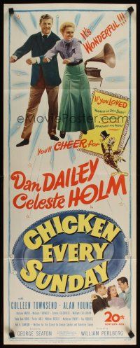 6r413 CHICKEN EVERY SUNDAY insert '49 art of Dan Dailey & Celeste Holm dancing!