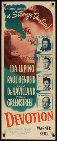 6r448 DEVOTION insert '46 Ida Lupino & Olivia De Havilland are completely opposite sisters!