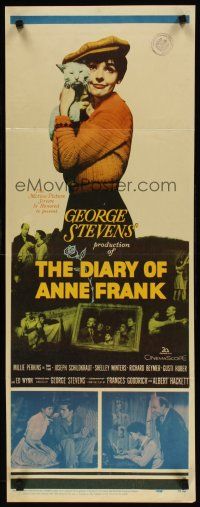 6r449 DIARY OF ANNE FRANK insert '59 Millie Perkins as Jewish girl in hiding in WWII!