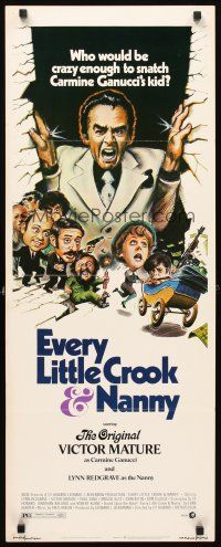6r468 EVERY LITTLE CROOK & NANNY insert '72 who's crazy enough to snatch Victor Mature's kid!