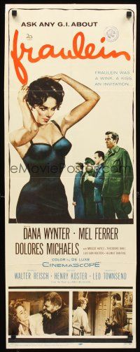 6r482 FRAULEIN insert '58 sexy half-dressed Dana Wynter is a G.I.'s prize of war!