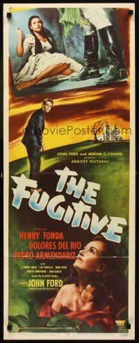 6r487 FUGITIVE insert '47 John Ford, art of Henry Fonda, Dolores del Rio & Armendariz!