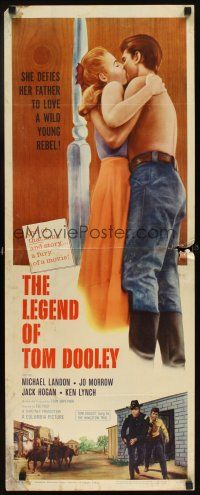 6r574 LEGEND OF TOM DOOLEY insert '59 Michael Landon was a rebel, but they couldn't hang his soul!