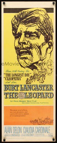 6r575 LEOPARD insert '63 Luchino Visconti's Il Gattopardo, cool art of Burt Lancaster!