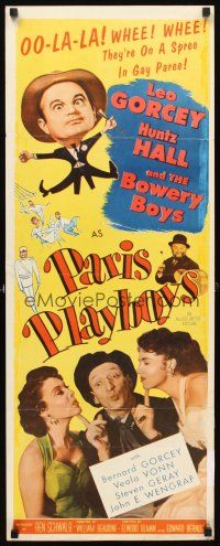 6r630 PARIS PLAYBOYS insert '54 great wacky image of Bowery Boys Leo Gorcey & Huntz Hall!